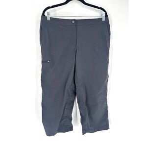 LL Bean Women's Black Cargo Capri Pants Size 14 Regular Hiking Gorpcore